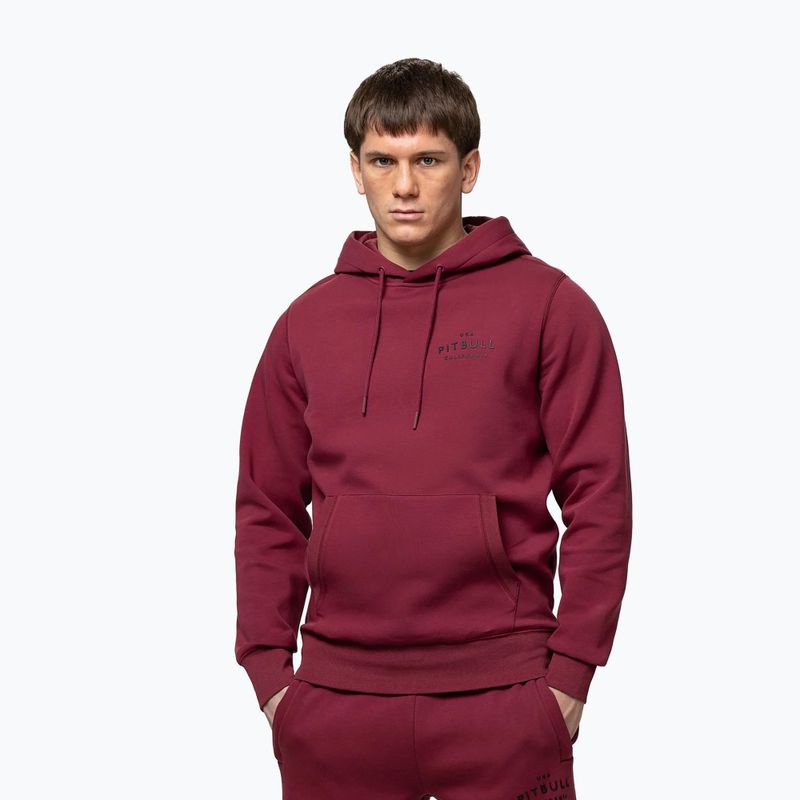 Bluză pentru bărbați Pitbull Sampson Hooded Sweatshirt burgundy 4