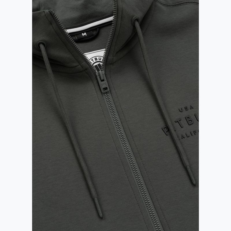 Bluză pentru bărbați Pitbull Sampson Hooded Zip Sweatshirt grey/green 8