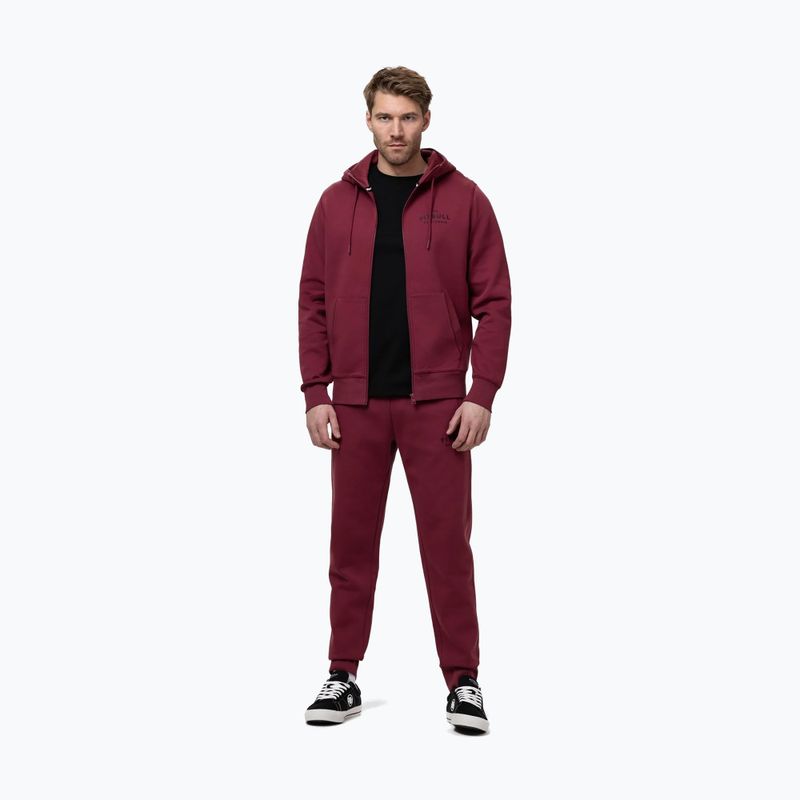 Bluză pentru bărbați Pitbull Sampson Hooded Zip Sweatshirt burgundy 2