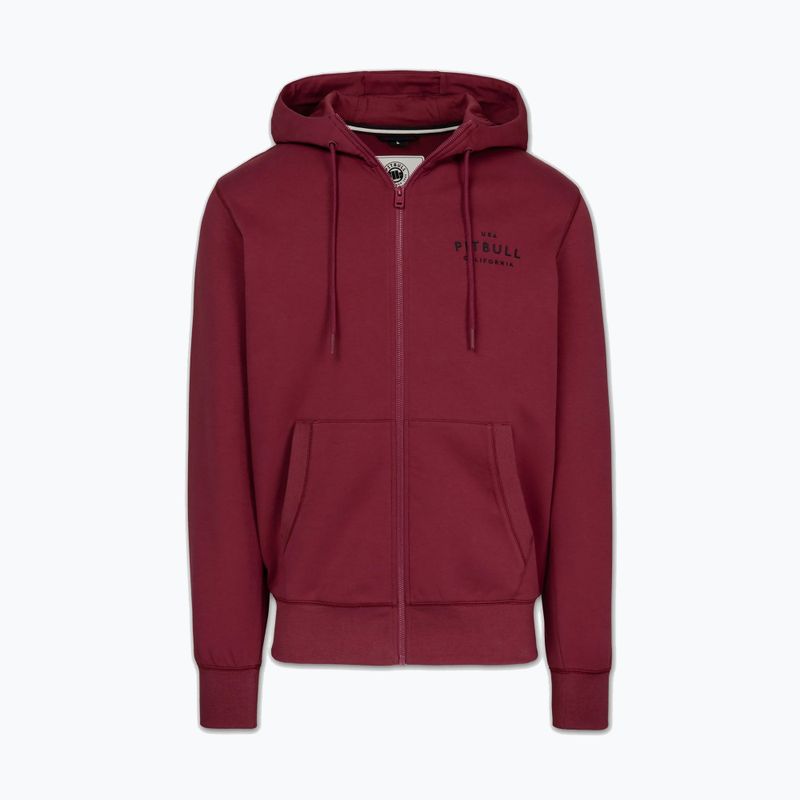 Bluză pentru bărbați Pitbull Sampson Hooded Zip Sweatshirt burgundy 5