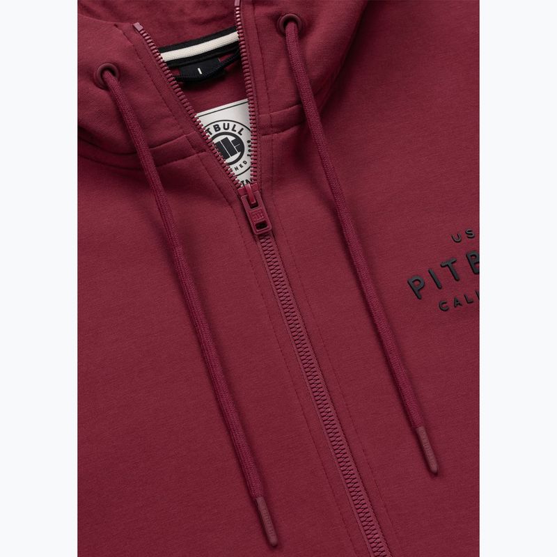 Bluză pentru bărbați Pitbull Sampson Hooded Zip Sweatshirt burgundy 7