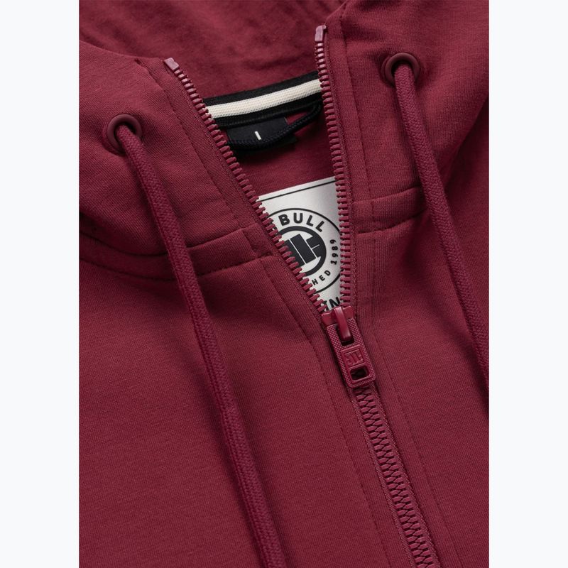 Bluză pentru bărbați Pitbull Sampson Hooded Zip Sweatshirt burgundy 8