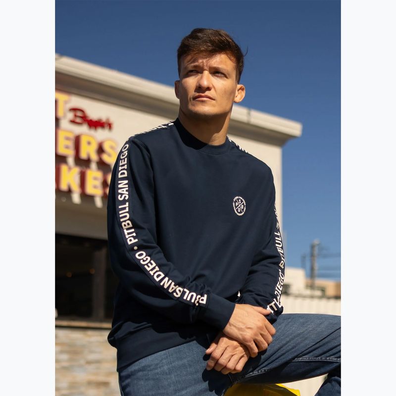 Bluză pentru bărbați Pitbull Tape Parker Crewneck dark navy 10