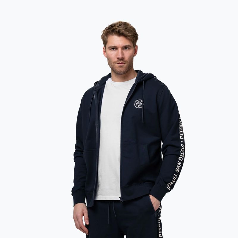 Bluză pentru bărbați Pitbull Tape Parker Hooded Zip dark navy 4