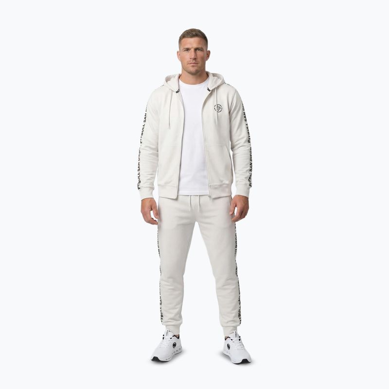 Bluză pentru bărbați Pitbull Tape Parker Hooded Zip off white 2
