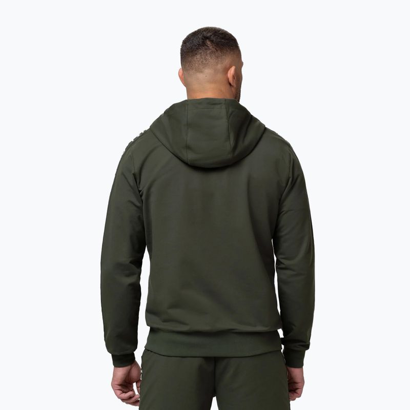 Bluză pentru bărbați Pitbull Tape Parker Hooded Zip old green 3