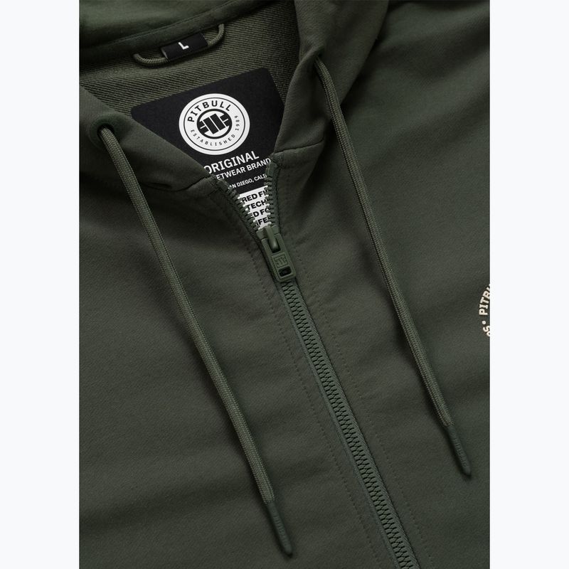 Bluză pentru bărbați Pitbull Tape Parker Hooded Zip old green 8