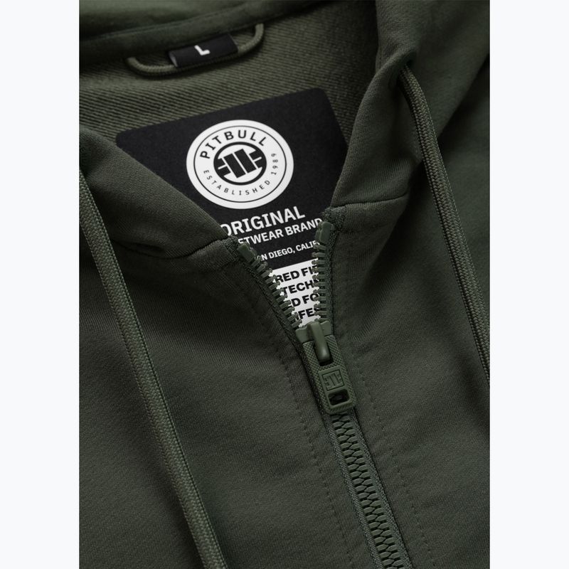Bluză pentru bărbați Pitbull Tape Parker Hooded Zip old green 9