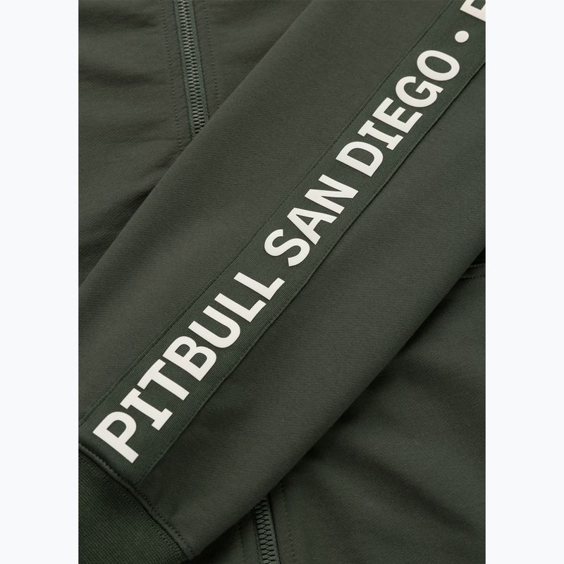 Bluză pentru bărbați Pitbull Tape Parker Hooded Zip old green 11
