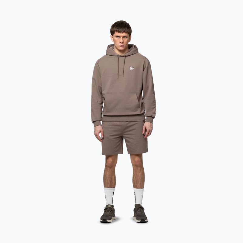 Bluză pentru bărbați Pitbull Nugget Small Logo Hooded brown savana 2