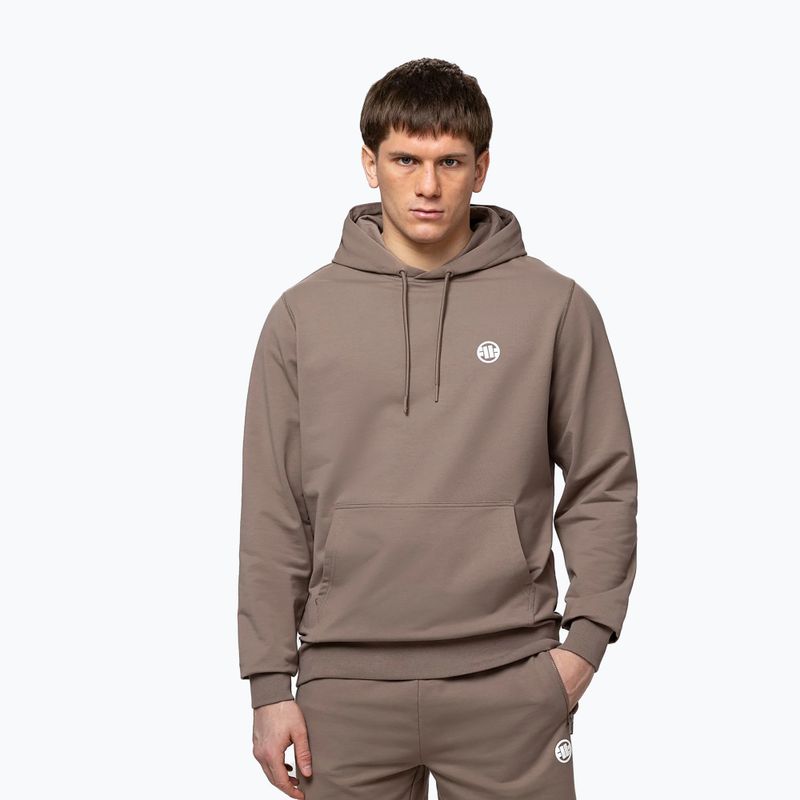 Bluză pentru bărbați Pitbull Nugget Small Logo Hooded brown savana 4