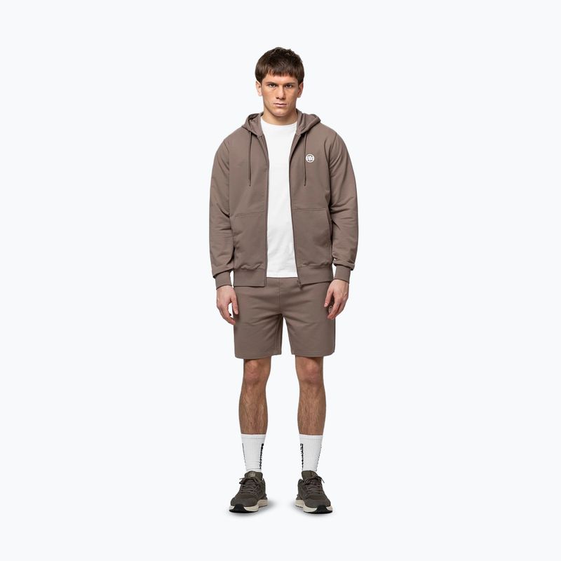 Bluză pentru bărbați Pitbull Nugget Small Logo Hooded Zip brown savana 2