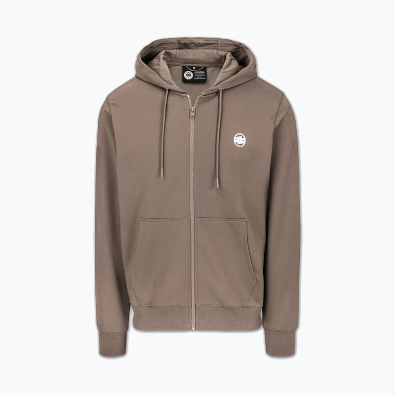 Bluză pentru bărbați Pitbull Nugget Small Logo Hooded Zip brown savana 5