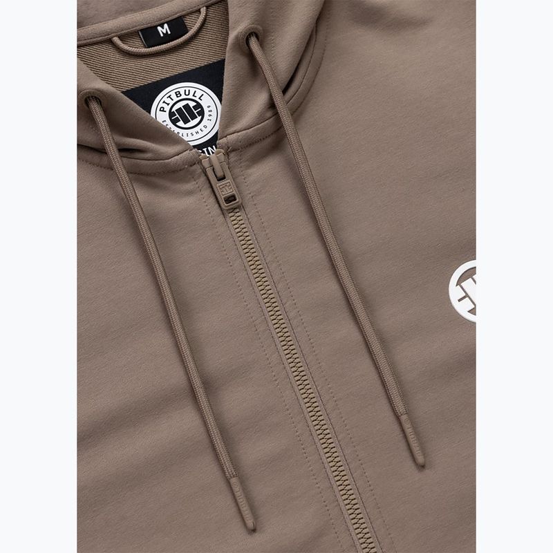 Bluză pentru bărbați Pitbull Nugget Small Logo Hooded Zip brown savana 7