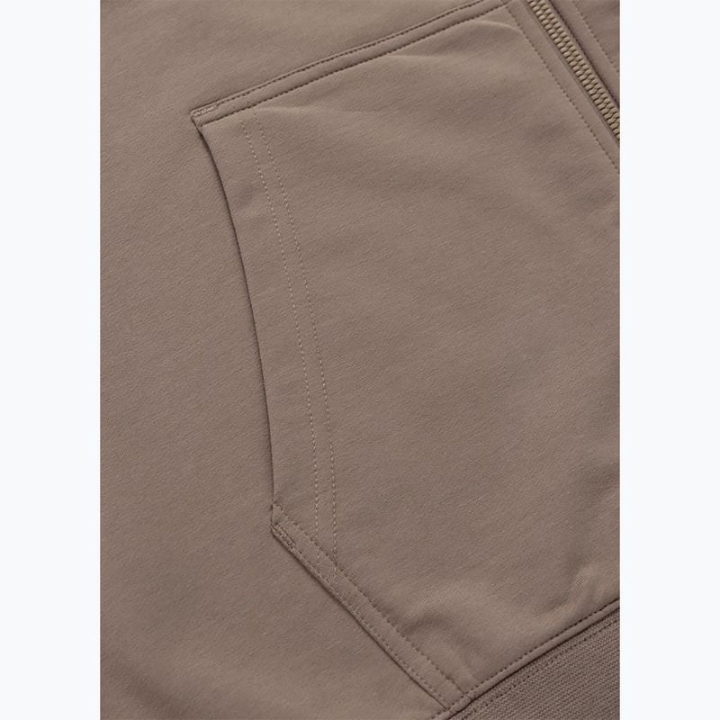 Bluză pentru bărbați Pitbull Nugget Small Logo Hooded Zip brown savana 9
