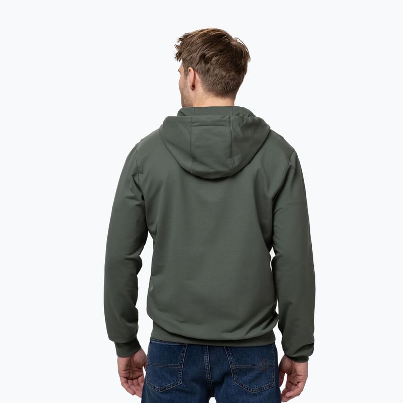 Bluză pentru bărbați Pitbull Nugget Small Logo Hooded Zip sage green 3