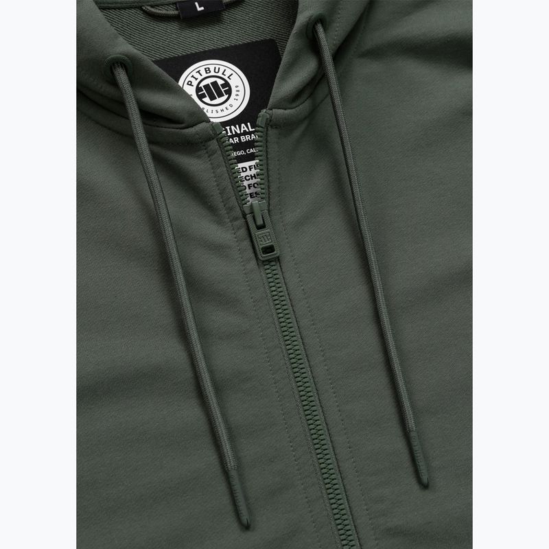 Bluză pentru bărbați Pitbull Nugget Small Logo Hooded Zip sage green 7