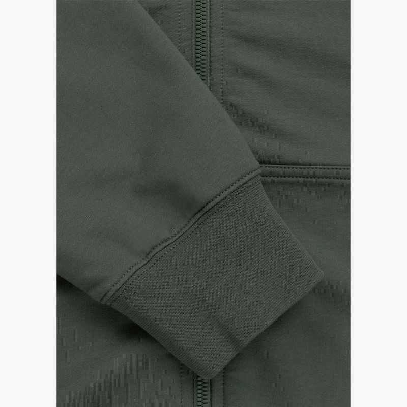 Bluză pentru bărbați Pitbull Nugget Small Logo Hooded Zip sage green 8