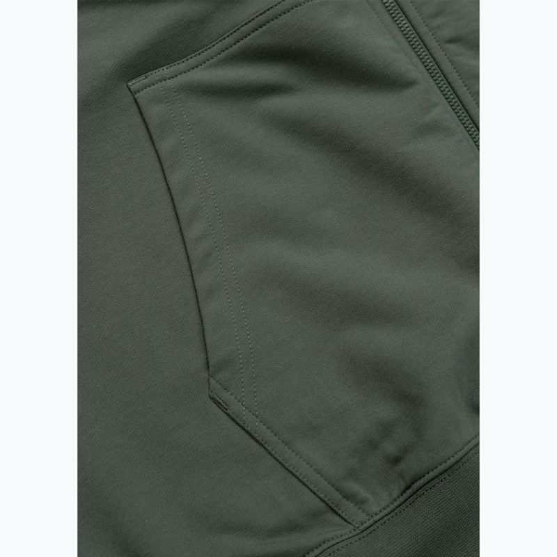 Bluză pentru bărbați Pitbull Nugget Small Logo Hooded Zip sage green 9