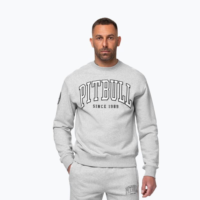 Bluză pentru bărbați Pitbull Badger Crewneck grey/melange 4