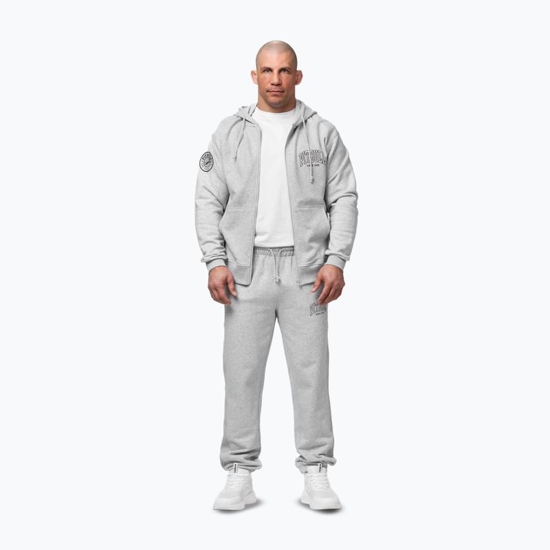 Bluză pentru bărbați Pitbull Badger Hooded Zip grey/melange 2