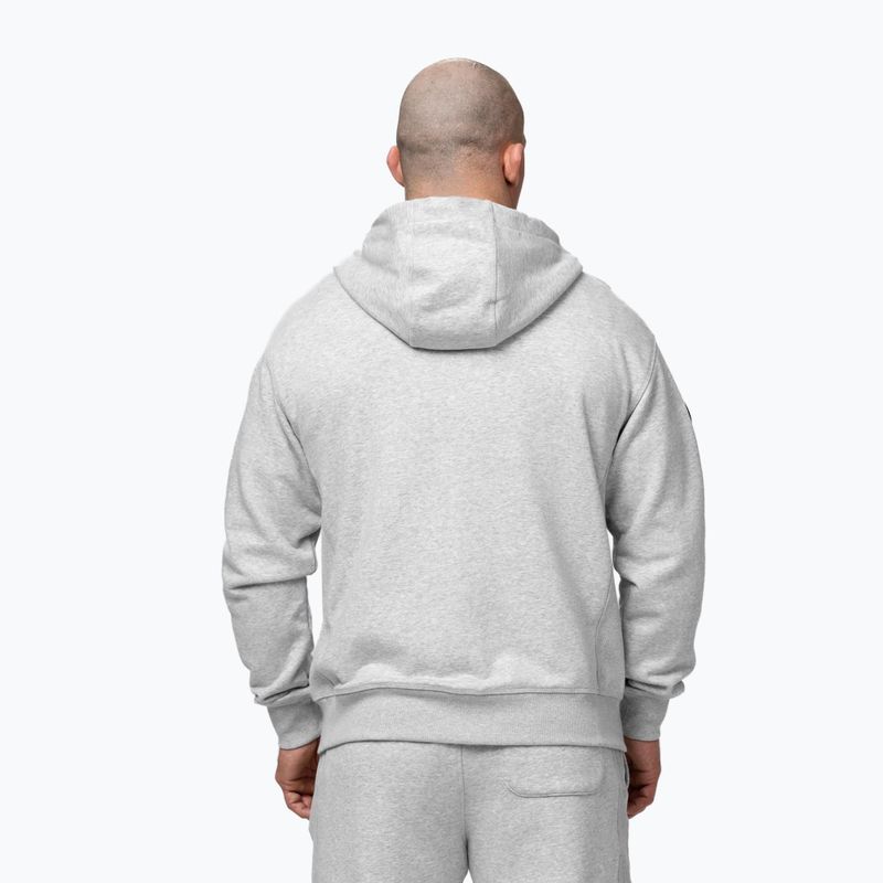 Bluză pentru bărbați Pitbull Badger Hooded Zip grey/melange 3