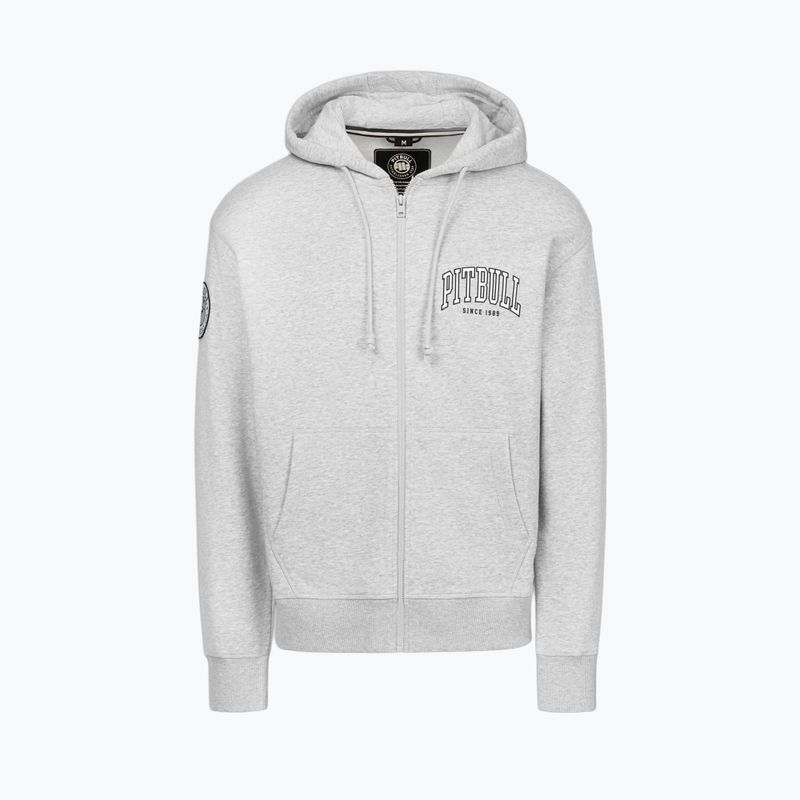 Bluză pentru bărbați Pitbull Badger Hooded Zip grey/melange 6