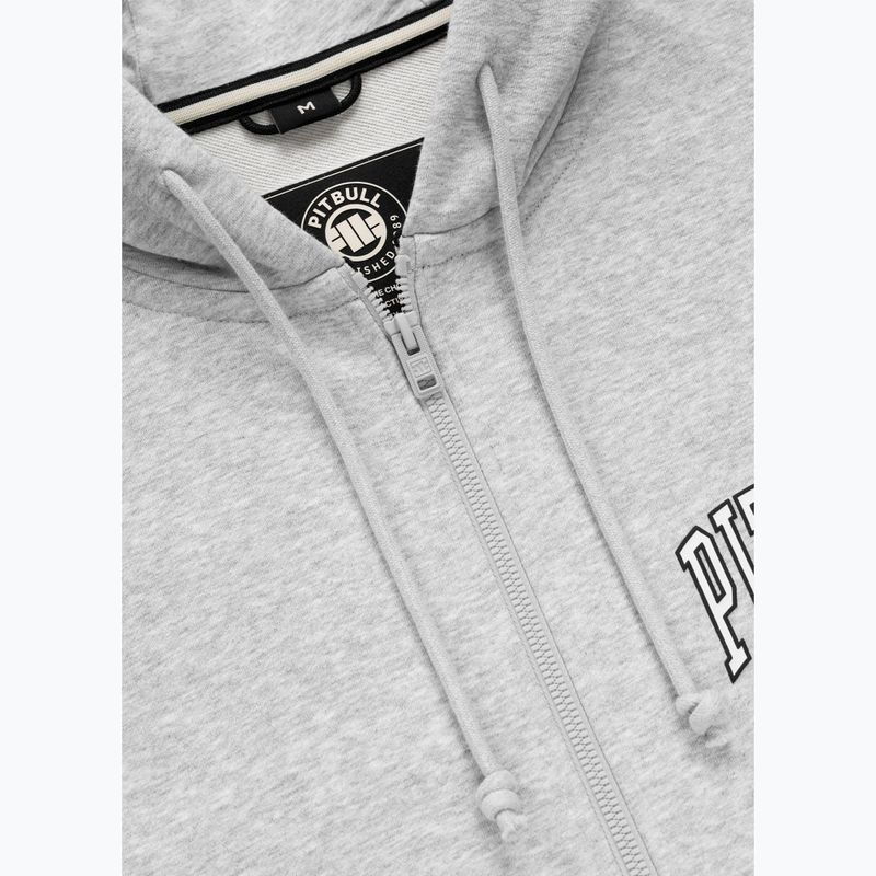 Bluză pentru bărbați Pitbull Badger Hooded Zip grey/melange 8
