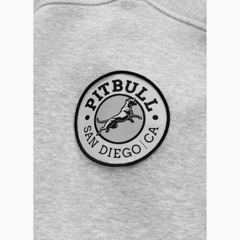 Bluză pentru bărbați Pitbull Badger Hooded Zip grey/melange 10