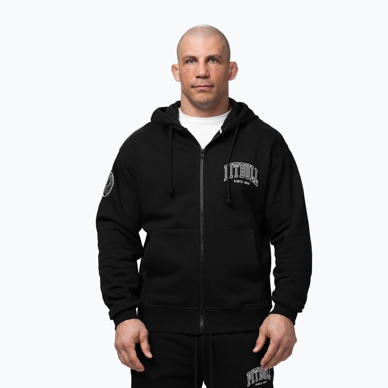 Bluză pentru bărbați Pitbull Badger Hooded Zip black