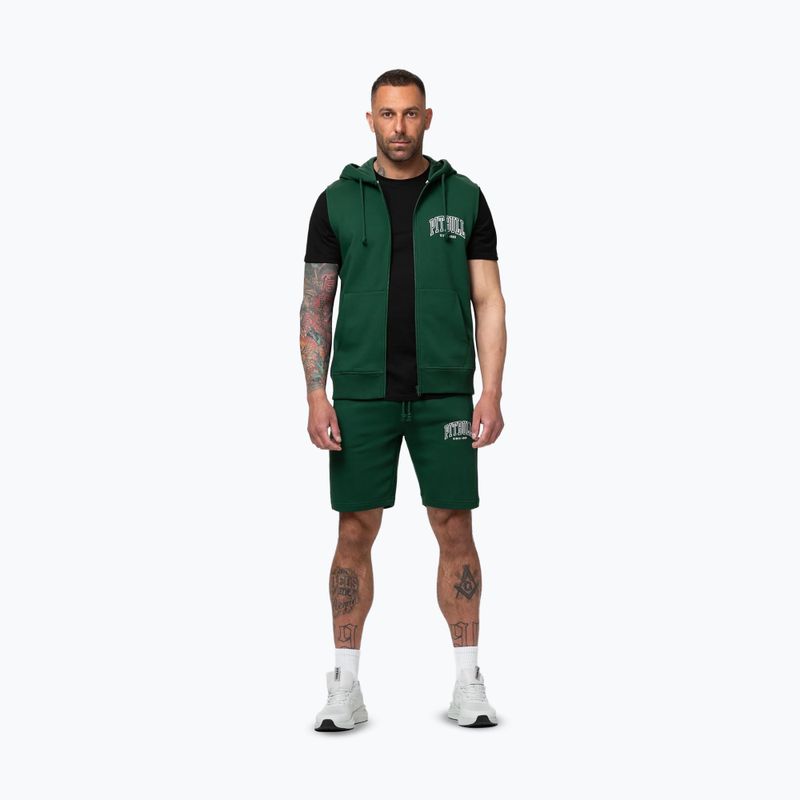 Bluză pentru bărbați Pitbull Badger Hooded Vest Zip hunter green 2