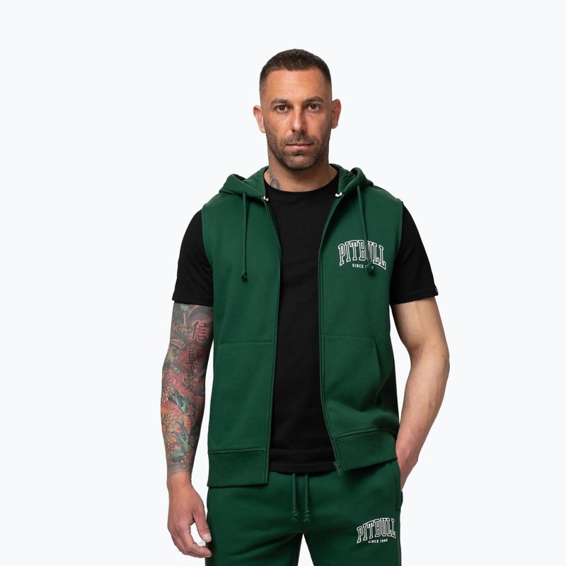 Bluză pentru bărbați Pitbull Badger Hooded Vest Zip hunter green 4