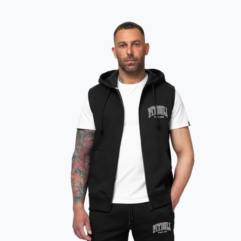 Bluză pentru bărbați Pitbull Badger Hooded Vest Zip black 4