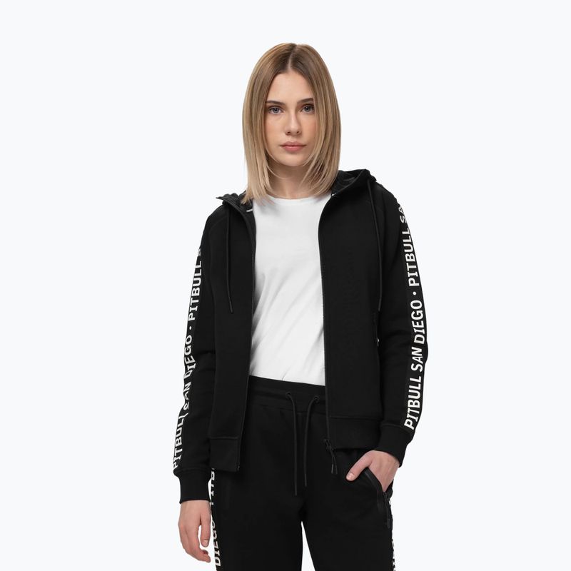 Bluză pentru femei Pitbull Explory Tape Hooded Zip black 4