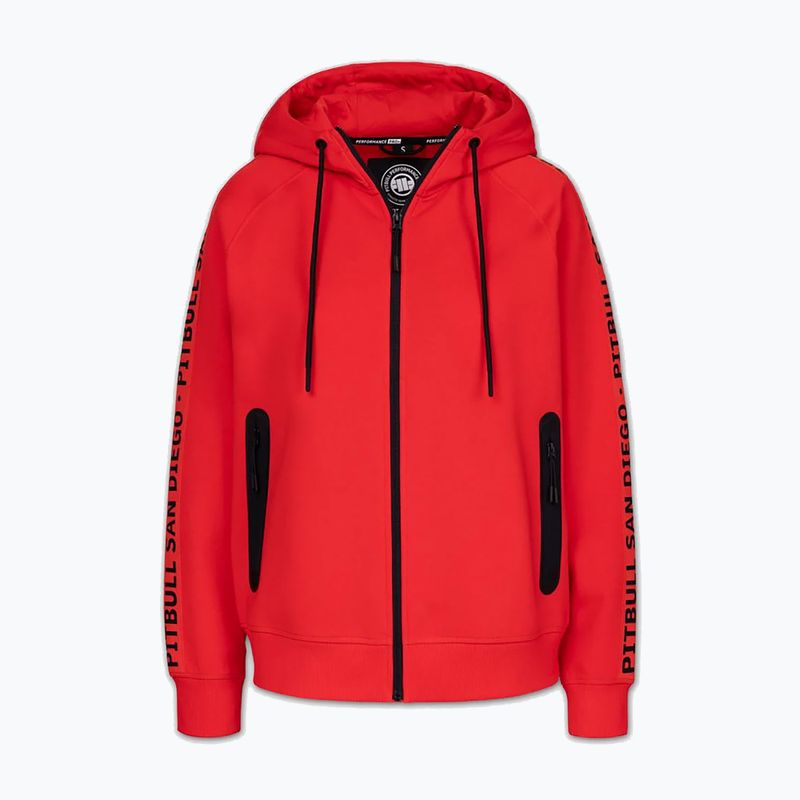 Bluză pentru femei Pitbull Explory Tape Hooded Zip fluo/red 6