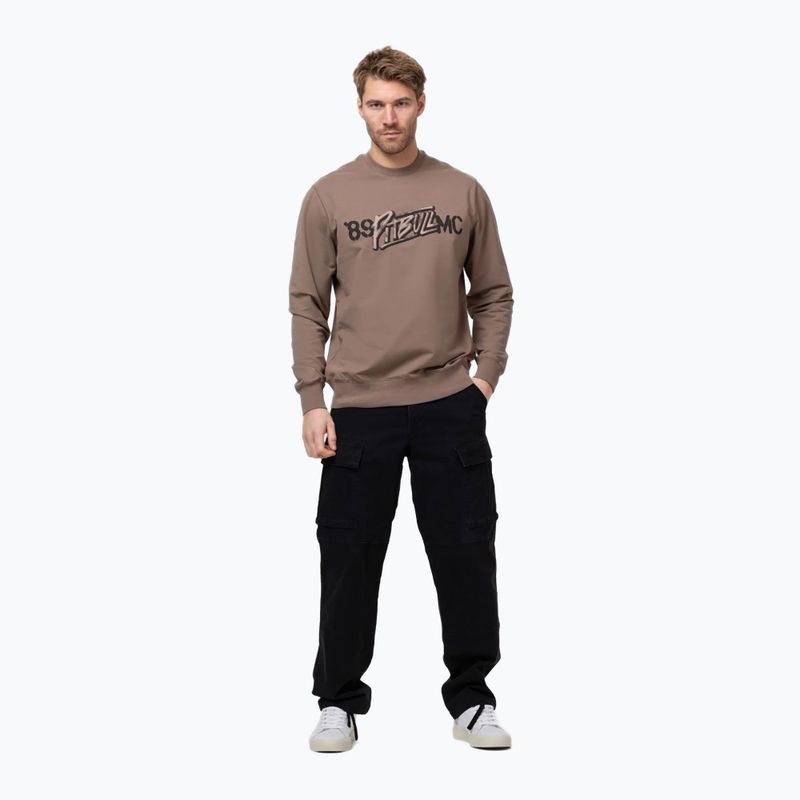 Bluză pentru bărbați Pitbull MC Crewneck Sweatshirt brown savana 2