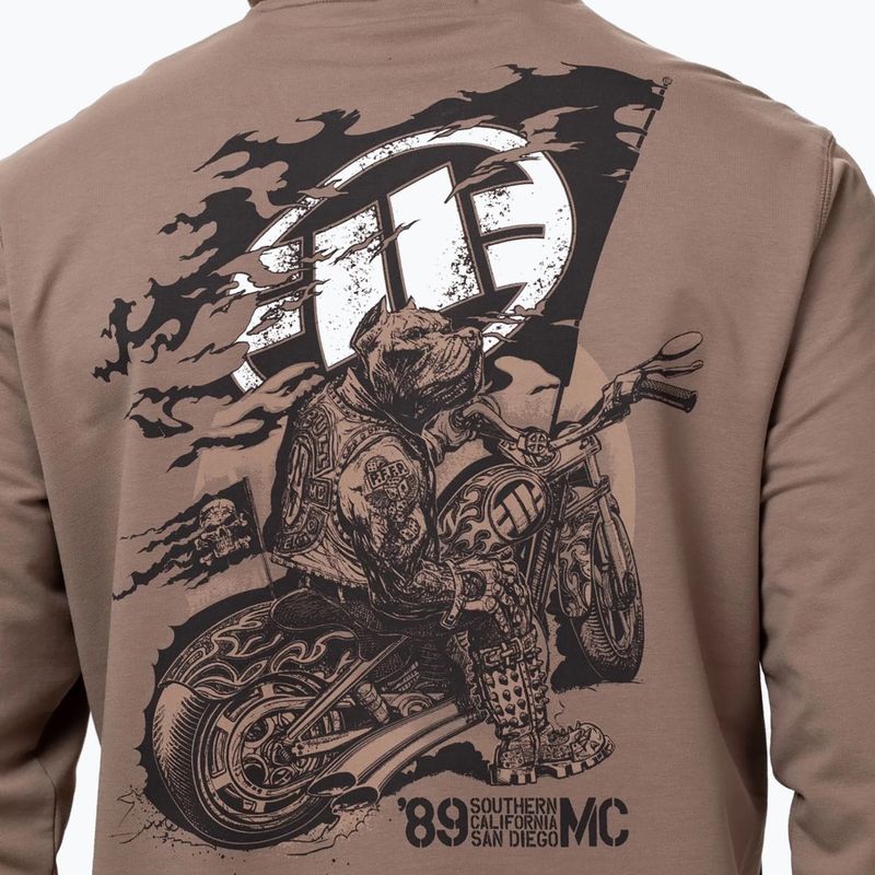 Bluză pentru bărbați Pitbull MC Crewneck Sweatshirt brown savana 3