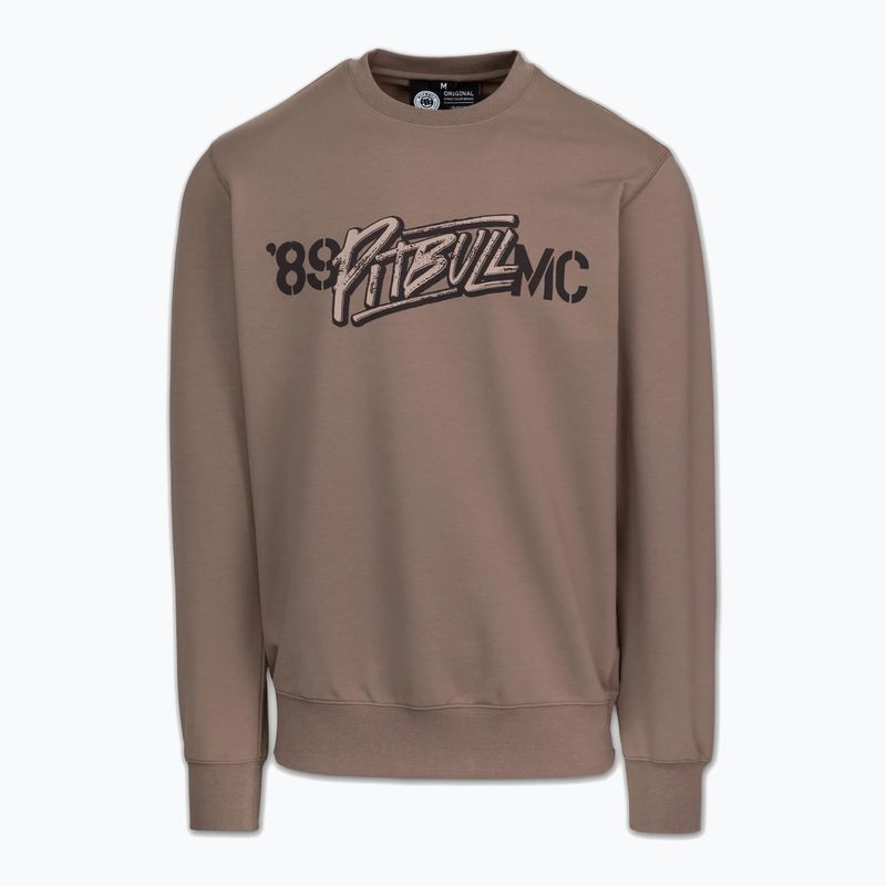 Bluză pentru bărbați Pitbull MC Crewneck Sweatshirt brown savana 4