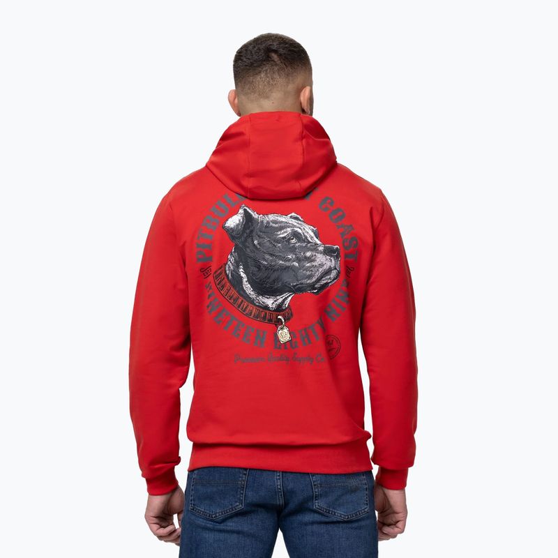 Bluză pentru bărbați Pitbull Strenght & Respect Sweatshirt Hooded red 3