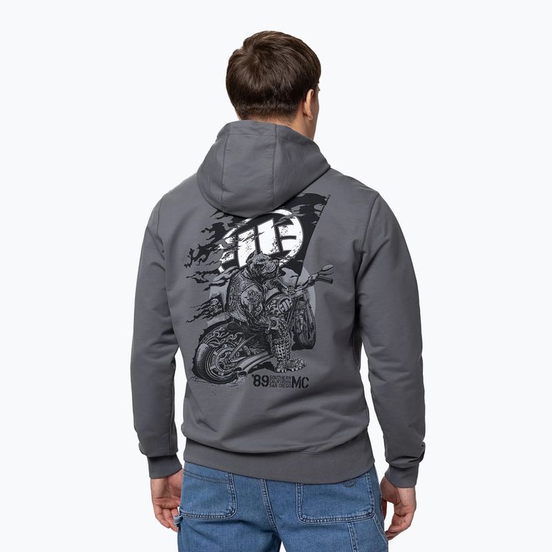 Bluză pentru bărbați Pitbull MC Sweatshirt Hooded graphite 3