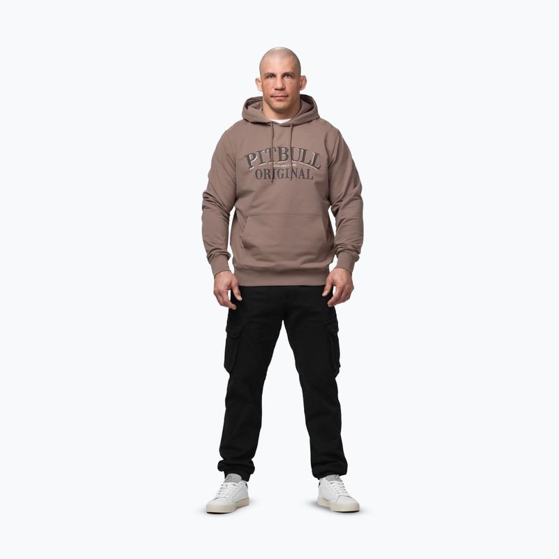 Bluză pentru bărbați Pitbull Midnight Sweatshirt Hooded brown savana 2