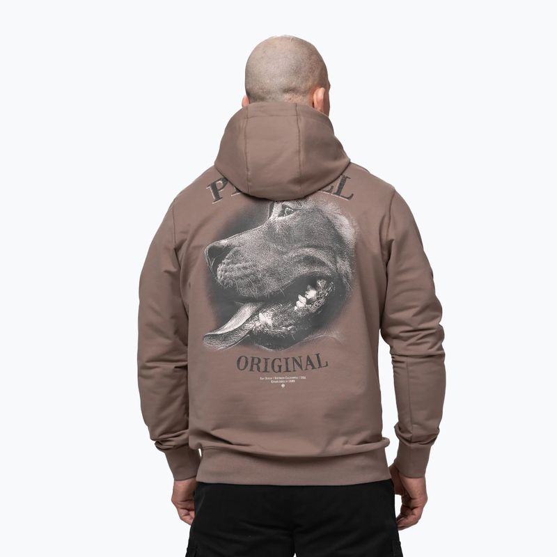 Bluză pentru bărbați Pitbull Midnight Sweatshirt Hooded brown savana 3