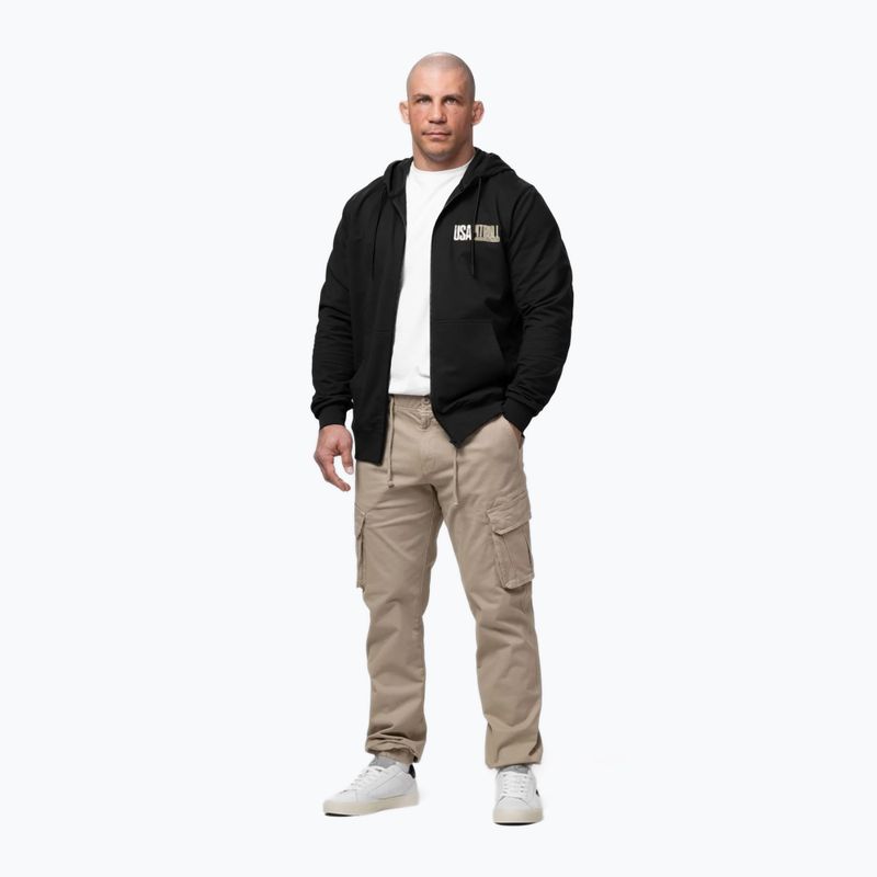 Bluză pentru bărbați Pitbull USA Hooded Zip black 2