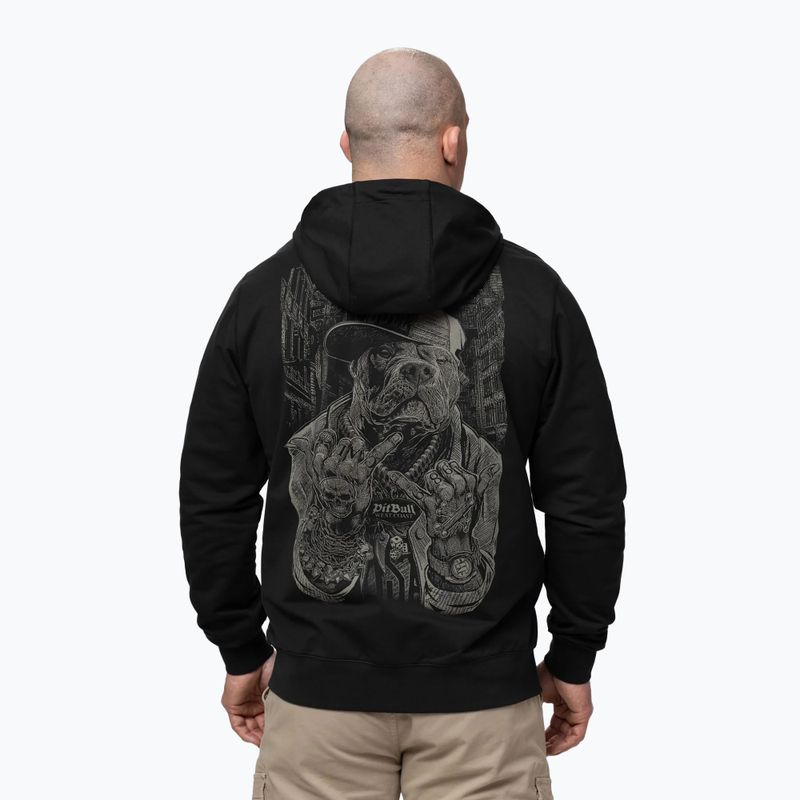 Bluză pentru bărbați Pitbull USA Hooded Zip black 3