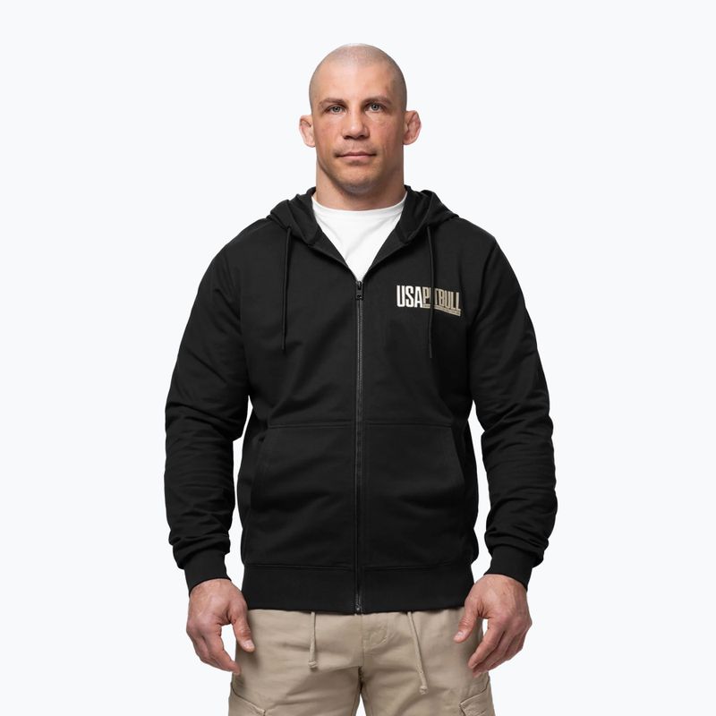 Bluză pentru bărbați Pitbull USA Hooded Zip black 4