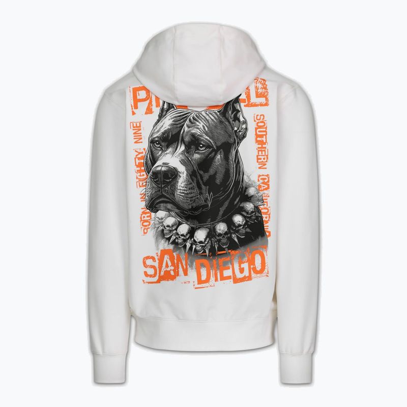 Bluză pentru bărbați Pitbull Blacky Sweatshirt Zip Hooded off white 6