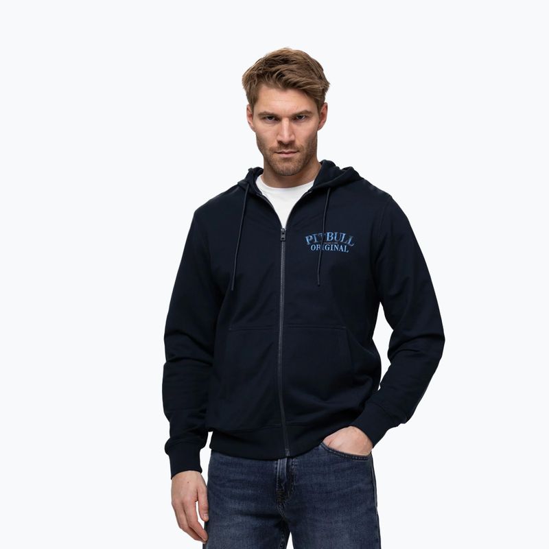 Bluză pentru bărbați Pitbull Midnight Sweatshirt Zip Hooded dark navy 4