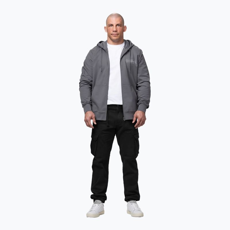Bluză pentru bărbați Pitbull World Sweatshirt Zip Hooded graphite 2
