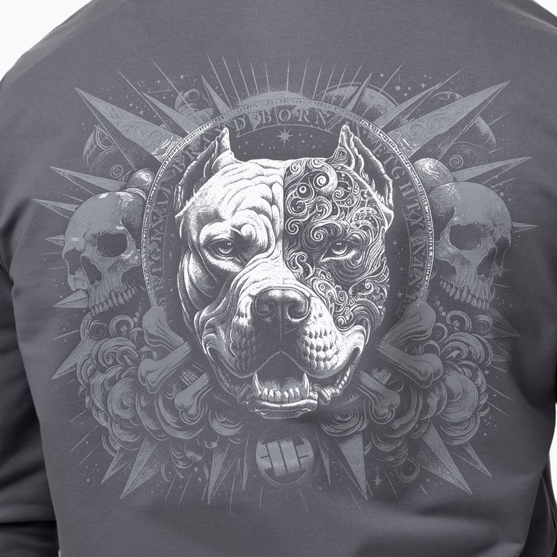Bluză pentru bărbați Pitbull World Sweatshirt Zip Hooded graphite 5
