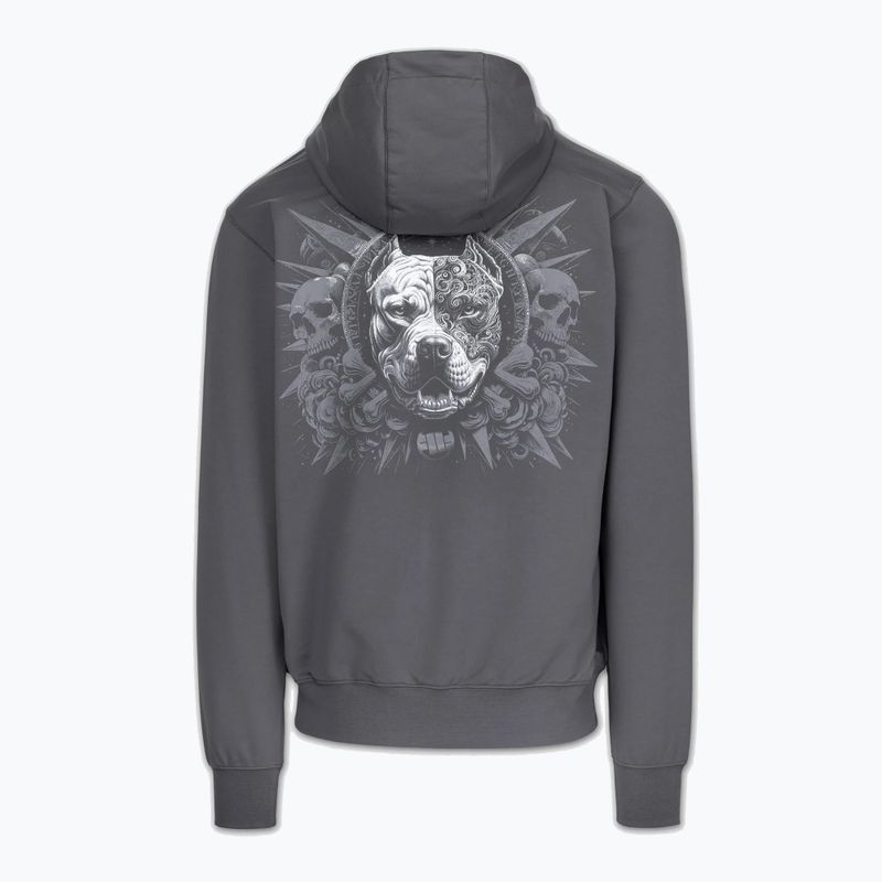 Bluză pentru bărbați Pitbull World Sweatshirt Zip Hooded graphite 7
